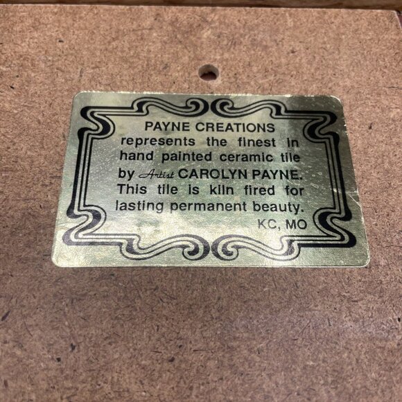 Vintage Carolyn Payne Creations Ceramic Tile Trivet Quilt Design - Picture 3 of 5